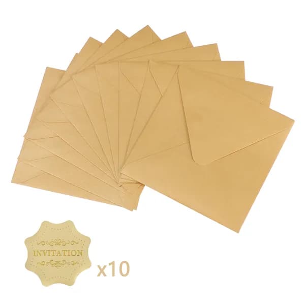 10 PCS/lot Квадратные бумажные конверты