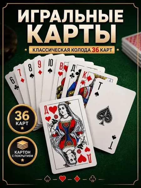 Карты игральные колода 36 карт