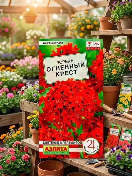 Семена Зорька Огненный Крест lychnis лихнис многолетний