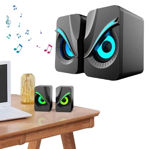 акустическая система RGB с подсветкой, проводная 2.0, мощность 6 Вт
