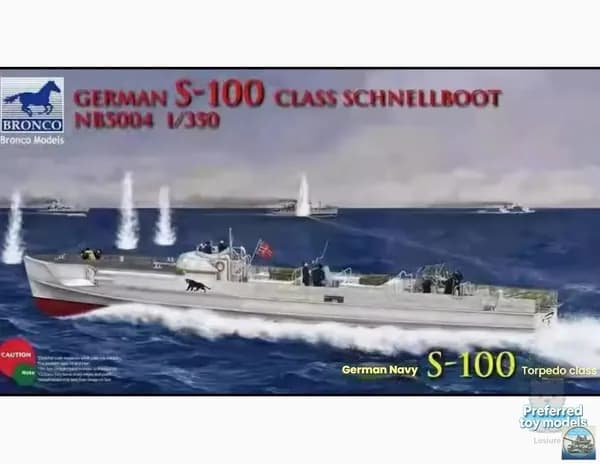 Bronco 1/350 Немецкий S-100 Class Schnellboot NB5004 Модель сборная корабля