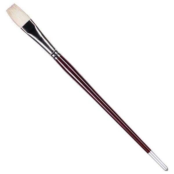 Кисть художественная KOH-I-NOOR щетина, плоская, №10, длинная ручка, блистер, 9936010014BL