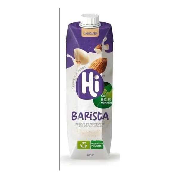 Растительное молоко Hi Barista с миндалем 1 л