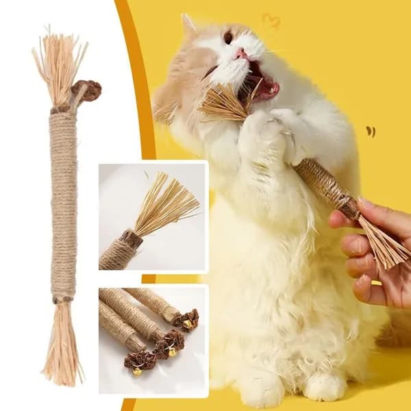 Кошачья мята с веревкой, Лакомство для кошек, Игрушка для котят и котов с витаминами