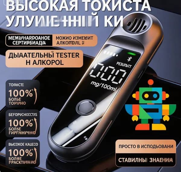 Аксессуары для алкотестера, измерение: 3 сек., погрешность 5%, 1 шт.