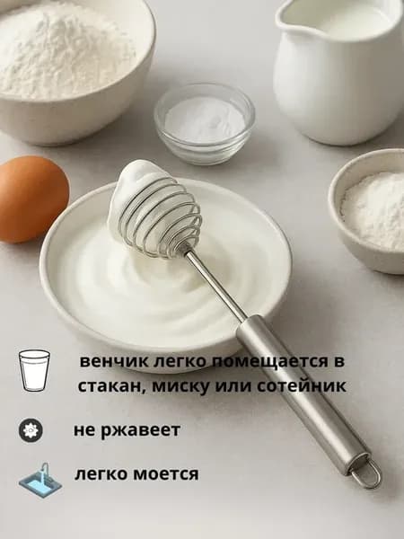 Пружинный венчик для сливок