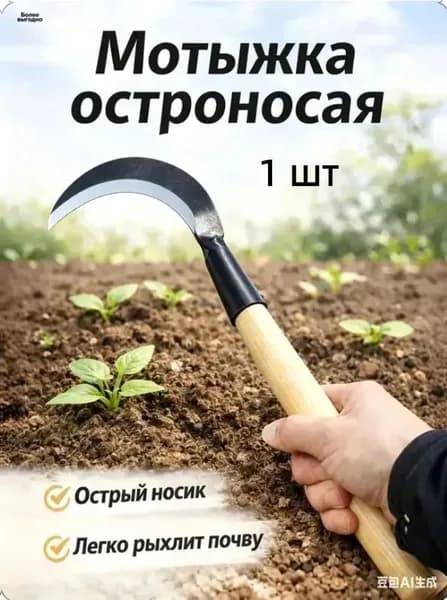 Тяпка, рукоятьНержавеющая сталь, 6 см