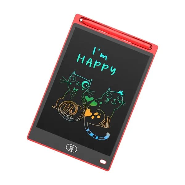 Цветная LCD панель для письма для детей 8.5 дюймов легкая доска для рисования и заметок рукописный ввод, красный