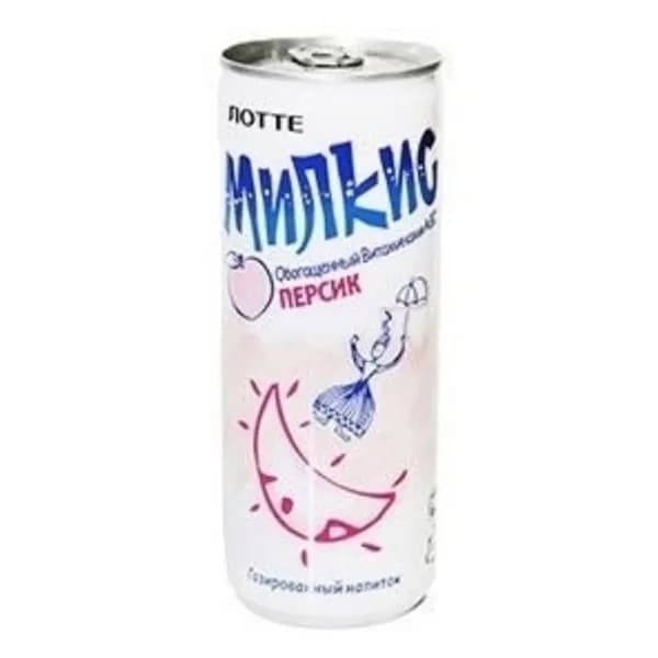 Газированный напиток Lotte Milkis со вкусом персика 250 мл