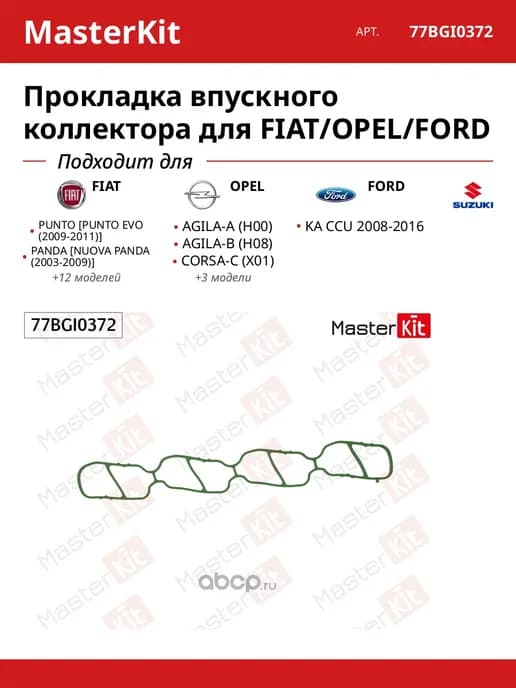 Прокладка впускного коллектора для FIAT OPEL FORD
