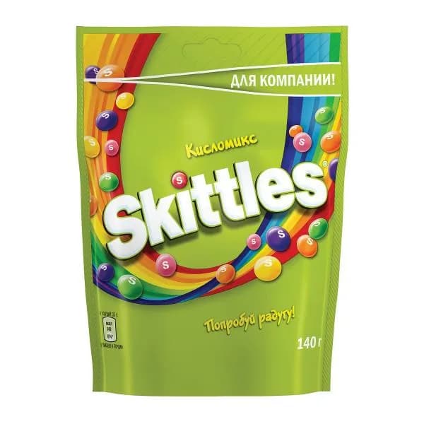 Драже Кислые Skittles 140г