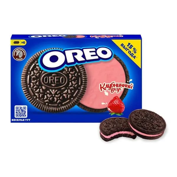 Печенье с клубничной начинкой Oreo 228г