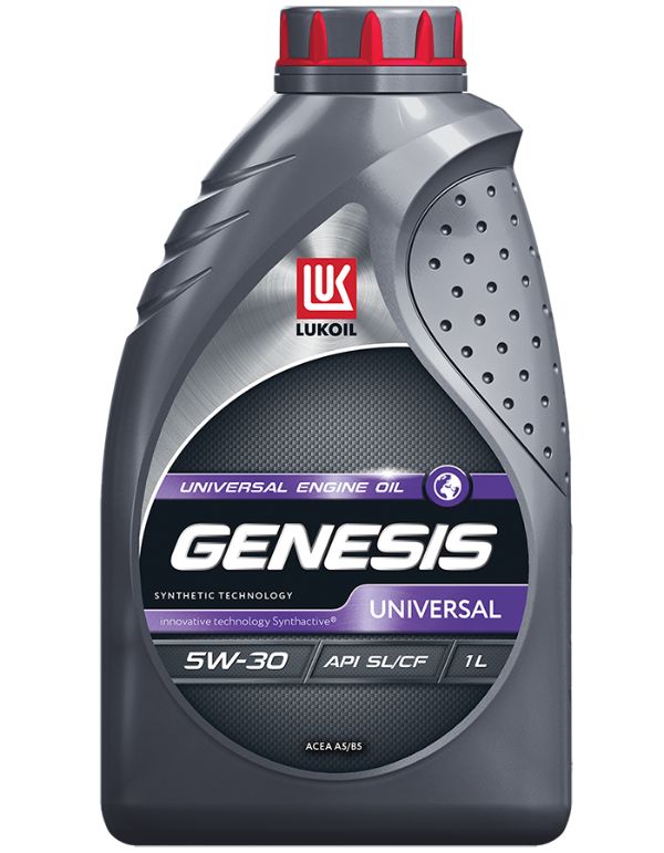 ЛУКОЙЛ (LUKOIL) Genesis Armortech Universal SL/CF ACEA A5/B5 5W-30 Масло моторное, Синтетическое, 1 л