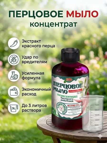 Универсальный ИНСЕКТИЦИД "Перцовое мыло" концентрат, 300 мл