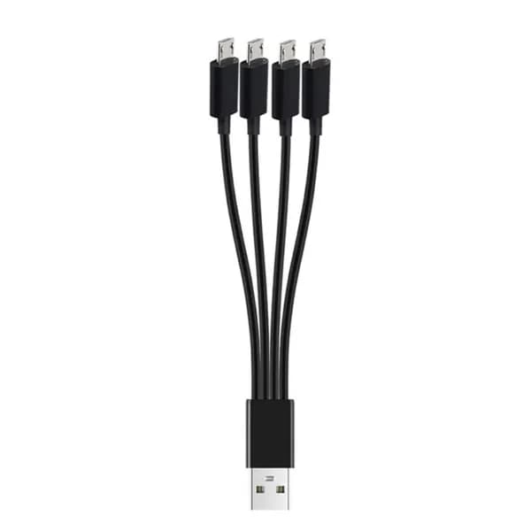 Зарядный кабель Micro USB 4 в 1, универсальный для школы, путешествий, домашнего использования