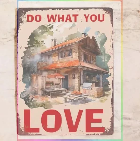 Табличка для декора дачи Do what you love Делай что любишь, 20х30 см