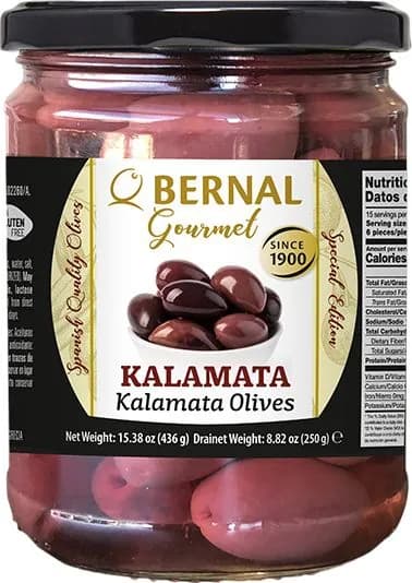 Оливки КАЛАМАТА (KALAMATA), с/к, 436 г