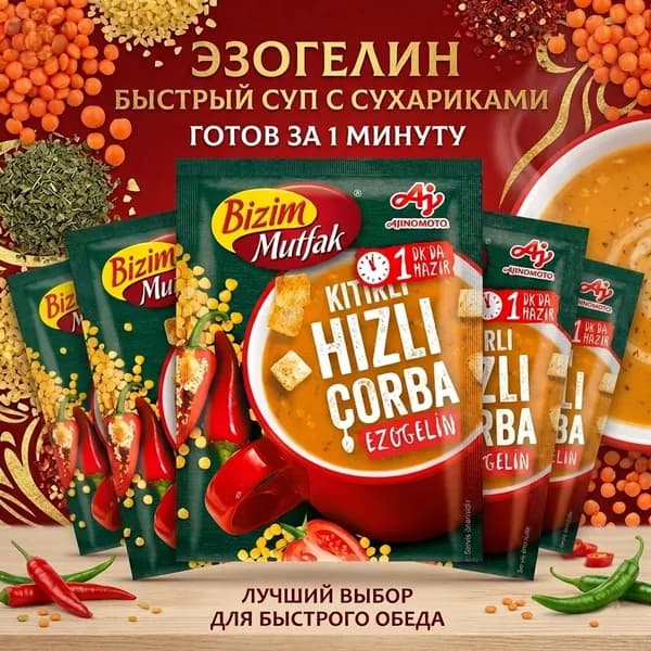Bizim Mutfak Суп-пюре Эзогелин 5x17 г