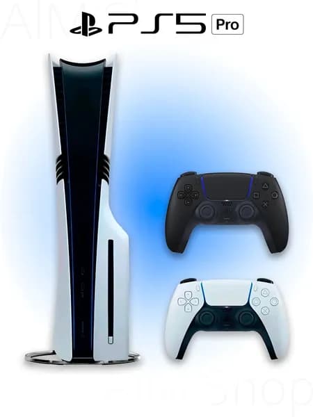 Игровая приставка Sony PlayStation 5 PRO + дисковод + 2 геймпад (черный, Midnight Black)