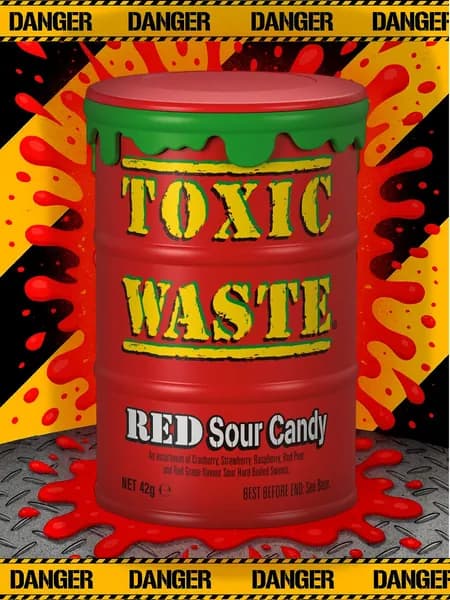 Кислые конфеты Toxic Waste, суперкислые леденцы Токсик Вейст