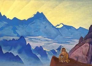 Миларепа услышавший. 1925. Серия "Знамёна Востока" (магнит)