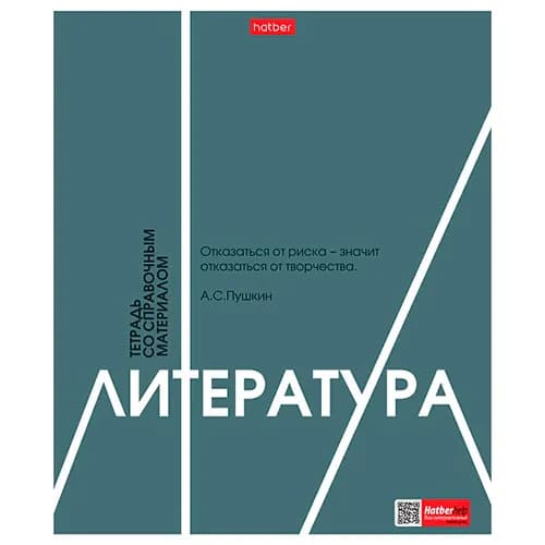 Тетрадь предметная литература 48 листов Стиль 70-х в линию