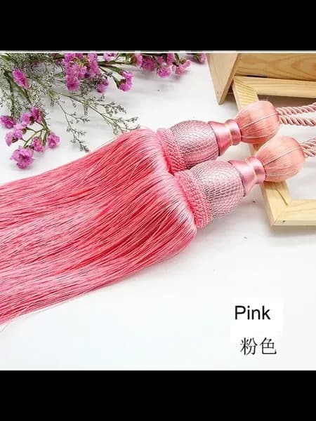 Двойной хрустальный шар для штор Розовый, Pink
