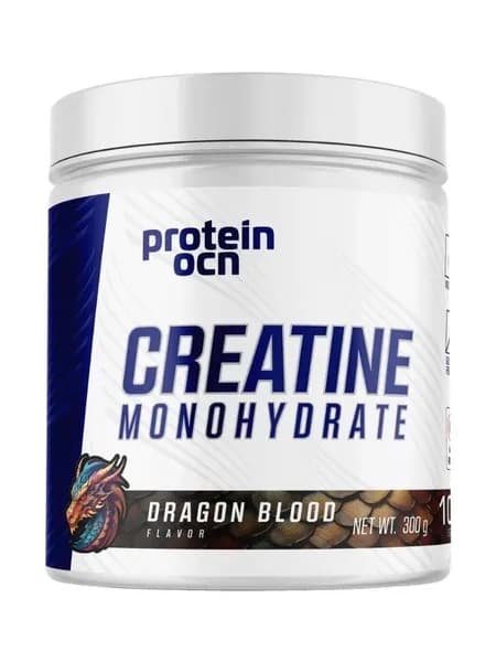 Protein Ocean Creatine Monohydrate, Креатин моногидрат со вкусом Кровь дракона, микронизированный, 300 г