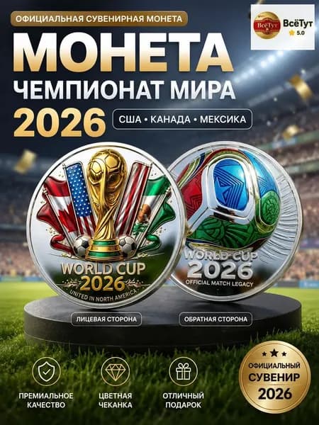 Монета в честь Чемпионата мира по футболу 2026 года