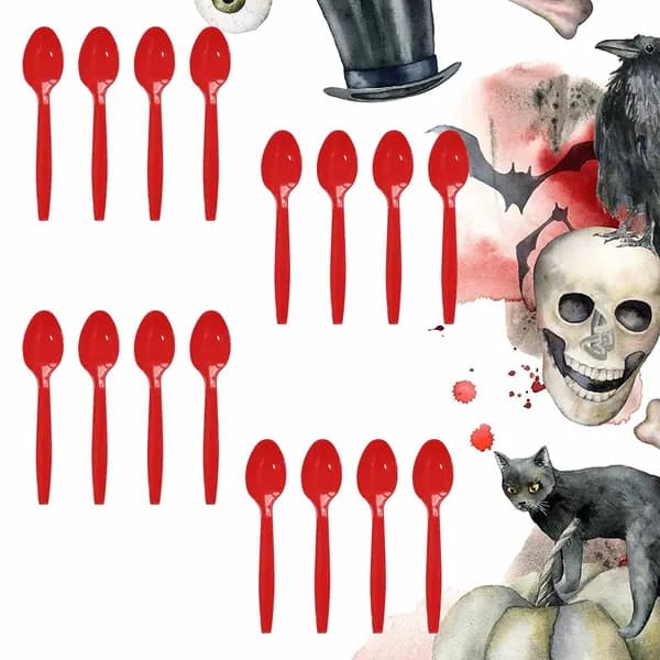 16 одноразовых ложек для Хэллоуина