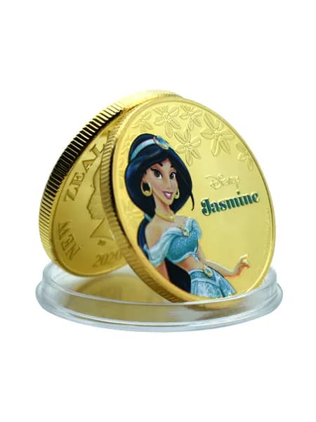 Коллекционная монета Disney Princess, металлическая памятная монета 40 3 мм, сувенир и подарок, 6 дизайнов