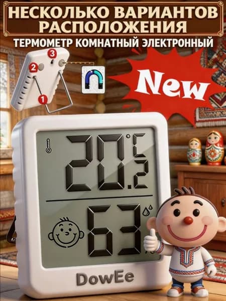 термометр комнатный,термометр электронный,для дома,гигрометр комнатный,метеостанция домашняя DOW-0408