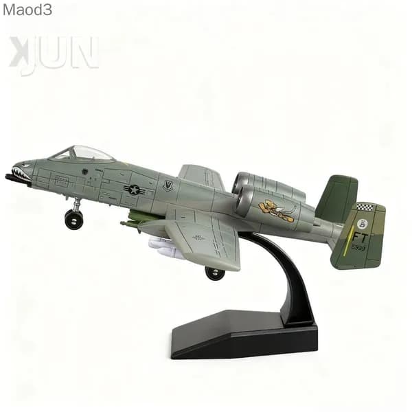 Top Toy 1/72 23 см Модель самолета с шасси , A10 lightning attack aircraft коллекционные с демонстрационным стендом