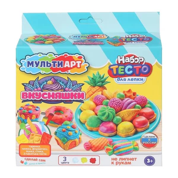 Набор для лепки "Вкусняшки", 18 см. MultiArt PDSET-MA120034-WOT