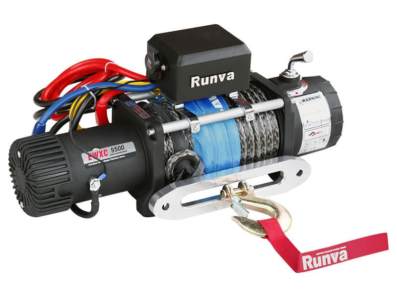 Лебедка высокоскоростная Runva EWXC 9500 SSR, 4310 кг, 24V, синтетический трос