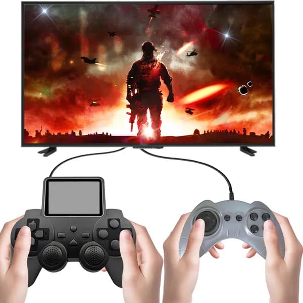 Портативная игровая консоль S10 в ретро-стиле с джойстиком и подключением к ТВ