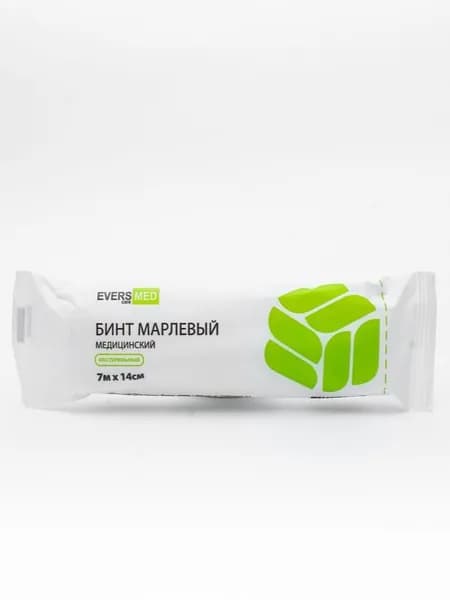 Бинт марлевый нестерильный 7м х14 см, 1 шт. Life Эверс Med
