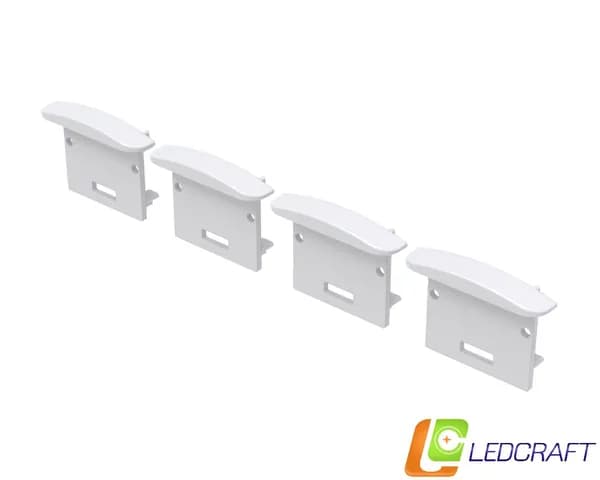 Заглушки 4 шт для профиля LC-LPV2537M28 пластиковые серые