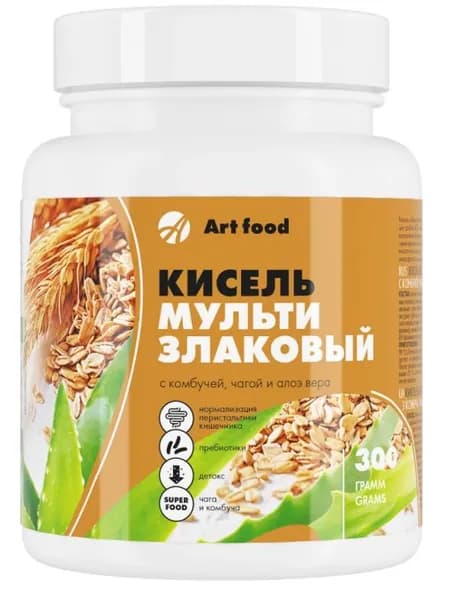 Арт Лайф Кисель Мультизлаковый 300гр. С комбучей, чагой и алоэ вера.
