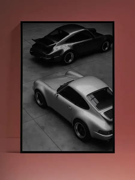 Стильный постер Porsche без рамы (29,7х42см)