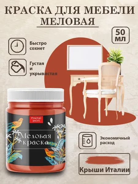 Меловая краска для мебели "Крыши Италии" (50 мл)