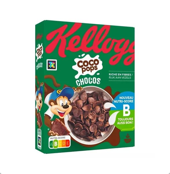 Готовый завтрак Kellogg's шоколадные лепестки Chocos 330г, Франция - 1 шт.