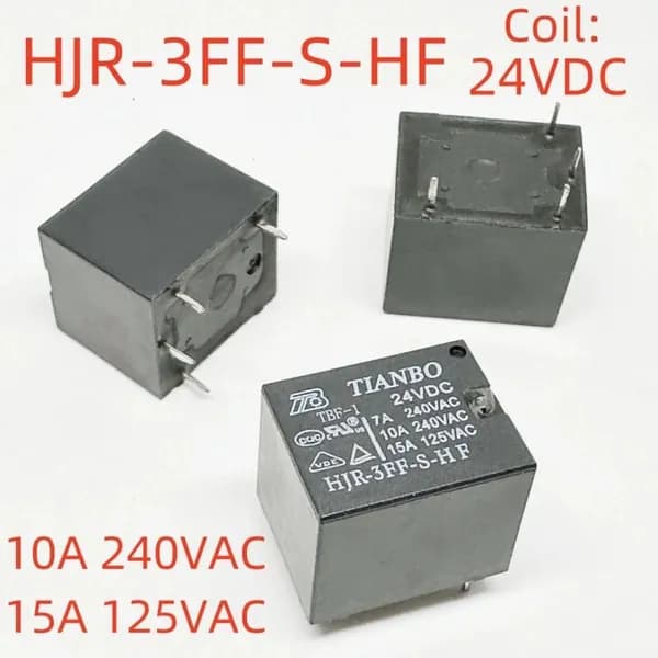 Реле HJR-3FF-S-HF 24V DC 10А 4-конт. (1НО) 3 шт.