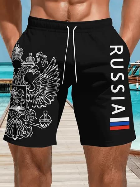Шорты Мужские шорты в стиле рекламного логотипа