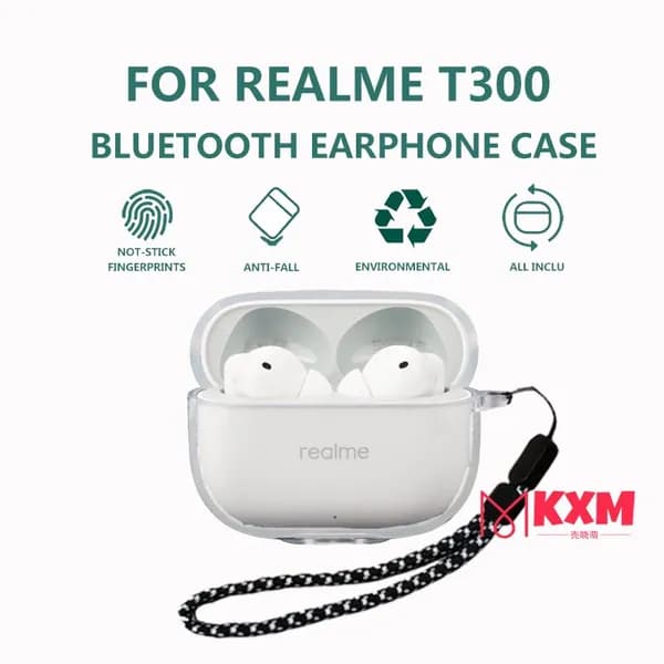 Силиконовый чехол для наушников Realme Buds T300 / T310