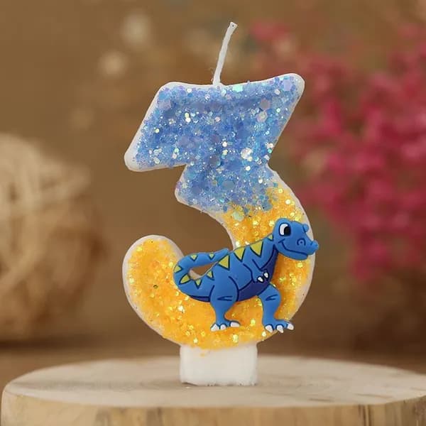 Свечи для торта цифра 3, 7.5 см, 1 шт