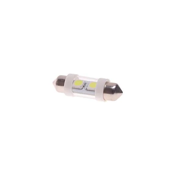 Лампа светодиодная 12V C10W SV8.5-8 36мм 6000K двухцокольная 2 светодиода MEGAPOWER