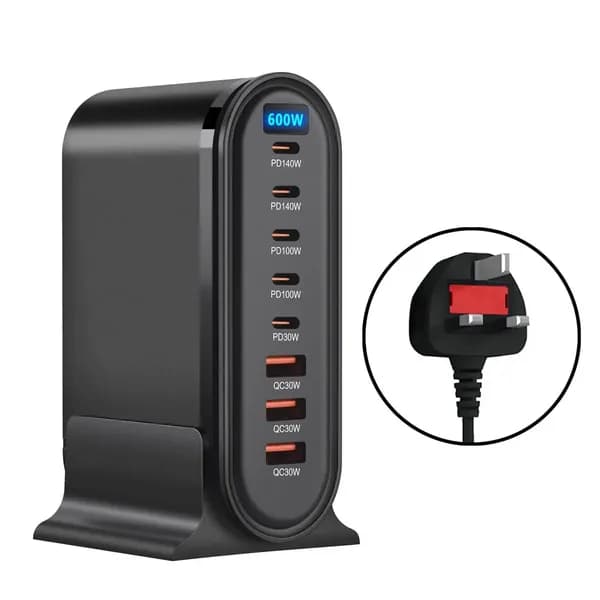 Функциональный 600 Вт USB C Зарядное зарядное устройство для быстрых различных гаджетов