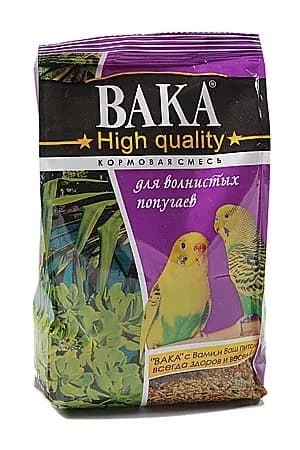 Вака Корм для птиц High Quality волнистых попугаев, 500 г /