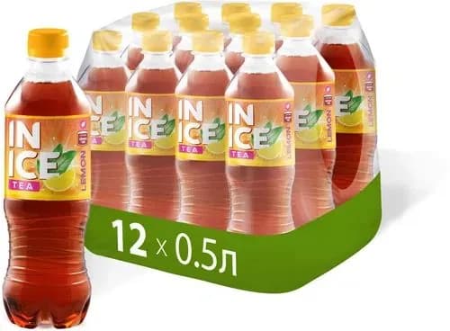 Холодный чай IN ICE Лимон, 12 шт х 0,5 л